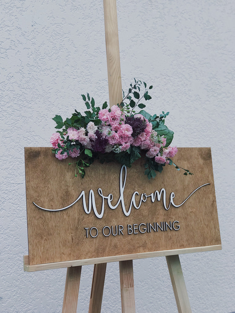 Welcome to our Beginning Engagement Party Welcome Sign