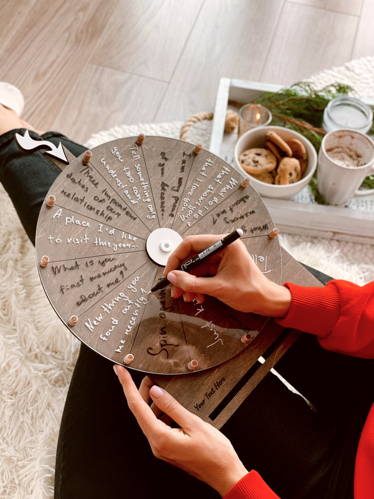 Spin the Wheel Game for Couples with Bucket List Tasks and Questions