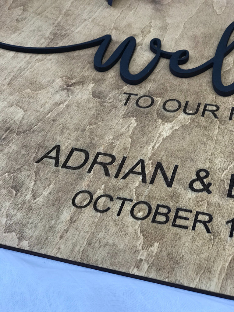 Welcome to our Forever Custom Wooden Wedding Reception Sign