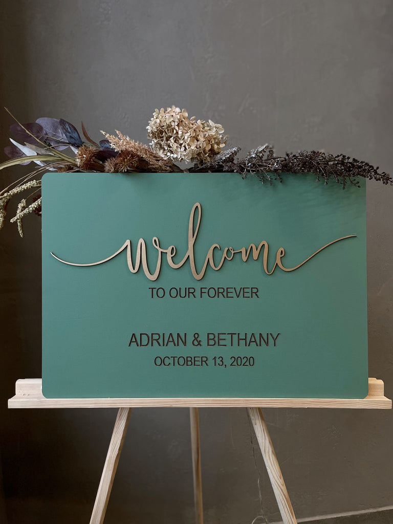 Rectangular Wedding Welcome Sign