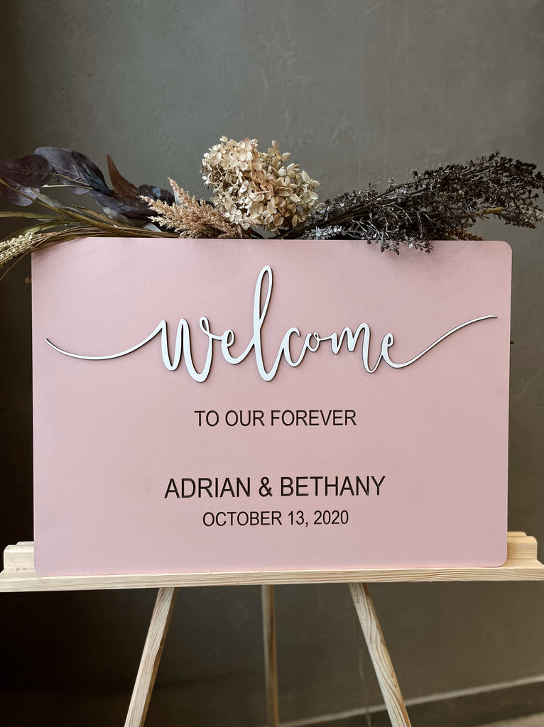 Rectangular Wedding Welcome Sign