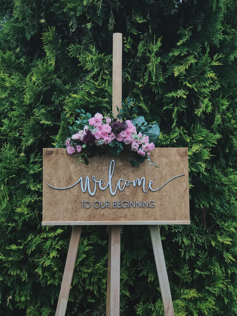 Welcome to our Beginning Engagement Party Welcome Sign