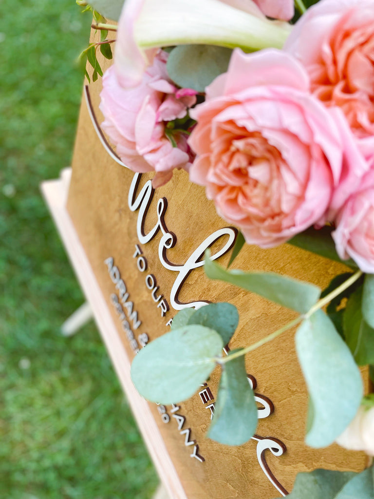 Custom Wooden Wedding Welcome Sign