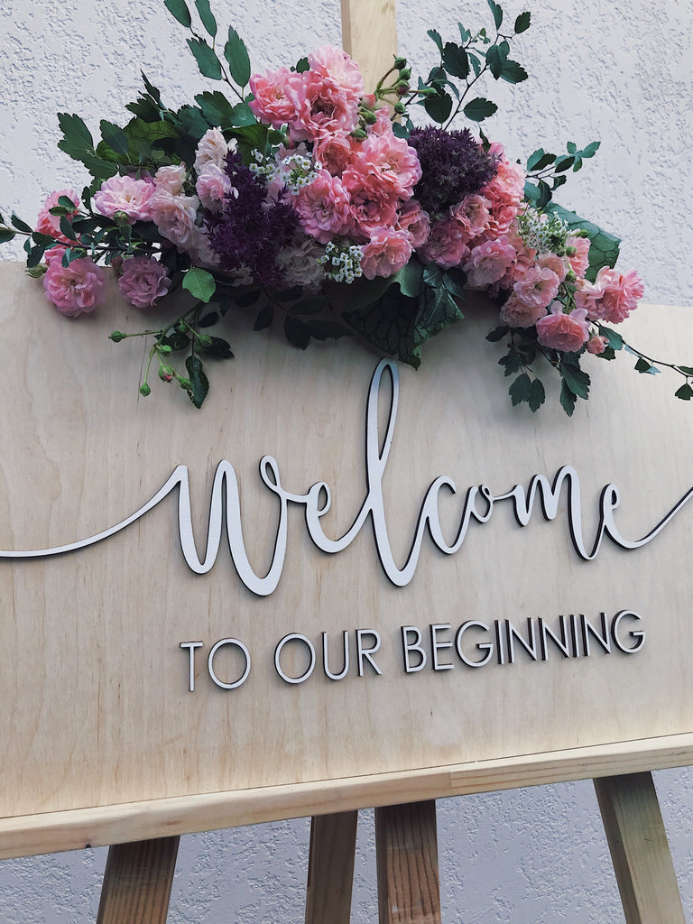 Welcome to our Beginning Engagement Party Welcome Sign