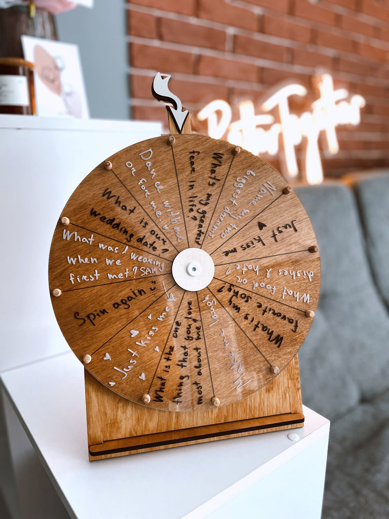 Spin the Wheel Game for Couples with Bucket List Tasks and Questions