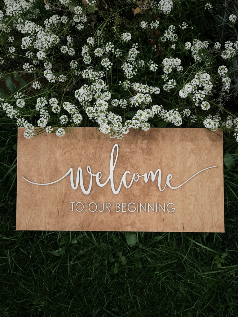 Welcome to our Beginning Engagement Party Welcome Sign