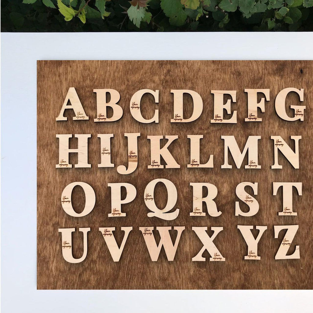 Personalized Wood Letter Guest Book Alternative