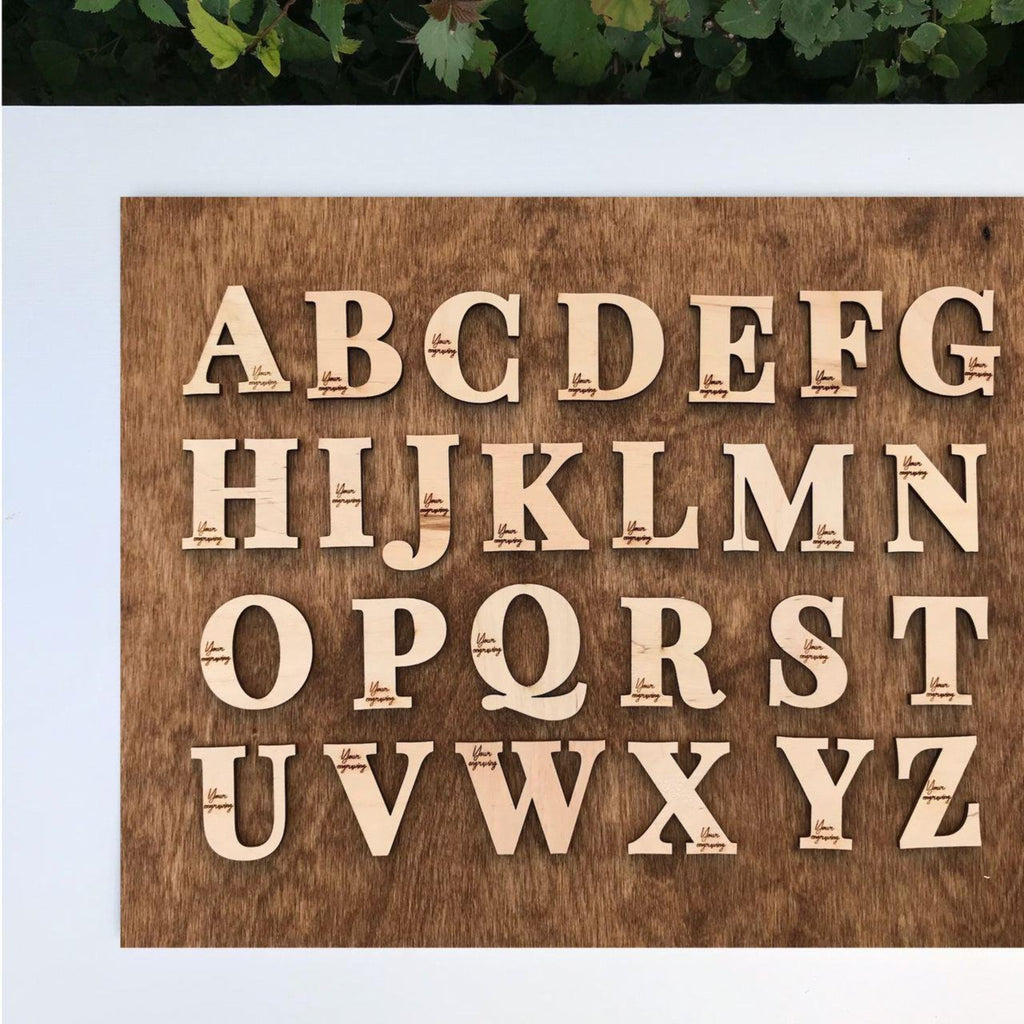 Light-Brown Personalized Letter Wedding Reception Guestbook Alternative